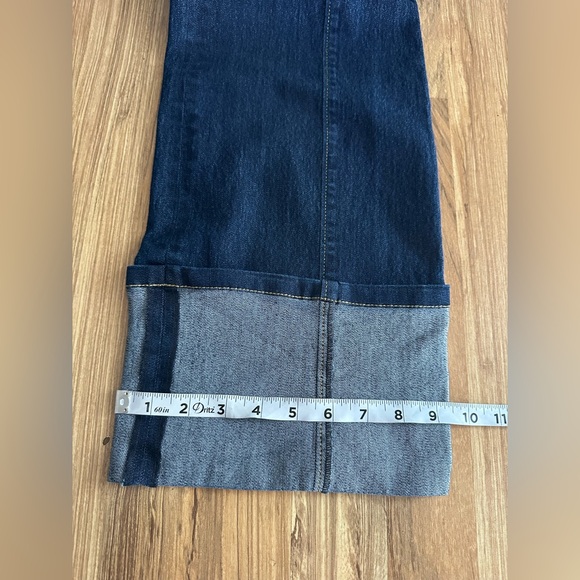 Cinq à Sept Cuffed Benji Pants Button Fly Dark Blue Size 4 - Picture 8 of 14